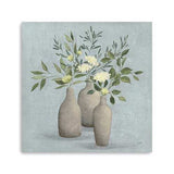 Pretty Bohemian Flowers In Ceramic Vases Unframed Print Wall Art - Homeroots - Flyclothing LLC