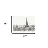 Monochrome Paris Rooftops Sketch Unframed Print Wall Art - Homeroots - Flyclothing LLC