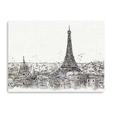 Monochrome Paris Rooftops Sketch Unframed Print Wall Art - Homeroots - Flyclothing LLC