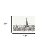 Monochrome Paris Rooftops Sketch Unframed Print Wall Art - Homeroots - Flyclothing LLC