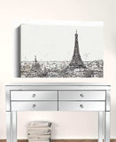 Monochrome Paris Rooftops Sketch Unframed Print Wall Art - Homeroots - Flyclothing LLC
