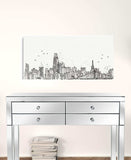 Monochrome City Skyline Sketch Unframed Print Wall Art - Homeroots - Flyclothing LLC