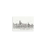 Monochrome City Skyline Sketch Unframed Print Wall Art - Homeroots - Flyclothing LLC
