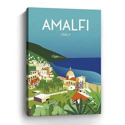 Vibrant Amalfi Coast Unframed Print Wall Art - Homeroots - Flyclothing LLC