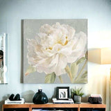 Angelic White Peony Flower Unframed Print Wall Art - Homeroots - Flyclothing LLC