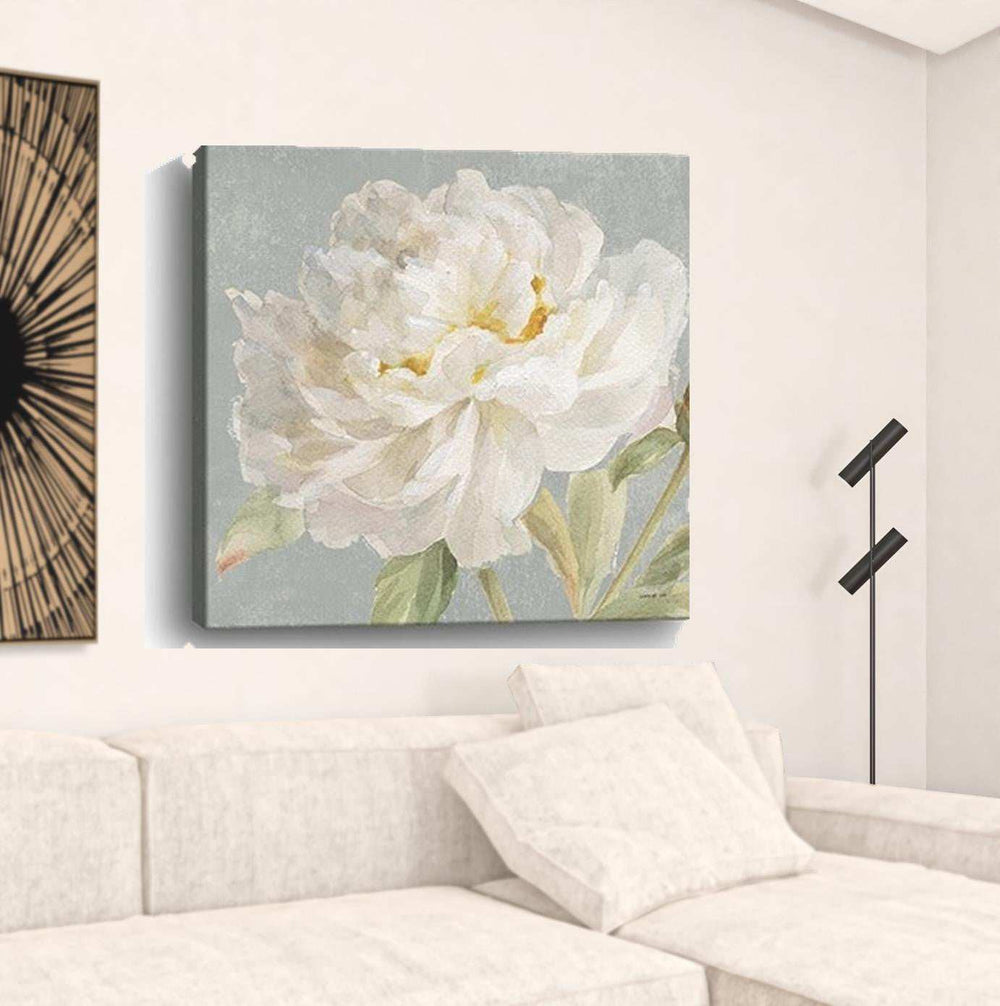 Angelic White Peony Flower Unframed Print Wall Art - Homeroots - Flyclothing LLC