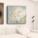 Angelic White Peony Flower Unframed Print Wall Art - Homeroots - Flyclothing LLC