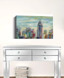 30" x 24" Vibrant NYC Skyline Canvas Wall Art - Homeroots - Flyclothing LLC