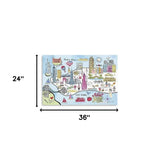 Fun Illustrated Nyc Map Unframed Print Wall Art - Homeroots - Flyclothing LLC