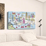 Fun Illustrated Nyc Map Unframed Print Wall Art - Homeroots - Flyclothing LLC