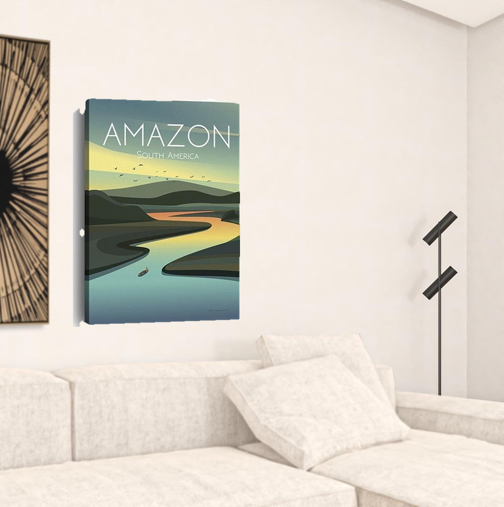 36" x 24" Vibrant South American Amazon Canvas Wall Art - Homeroots - Flyclothing LLC