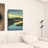 36" x 24" Vibrant South American Amazon Canvas Wall Art - Homeroots - Flyclothing LLC