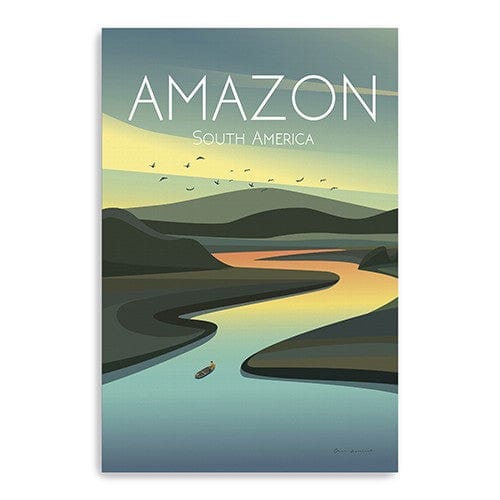48" x 32" Vibrant South American Amazon Canvas Wall Art - Homeroots - Flyclothing LLC
