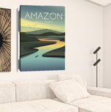 48" x 32" Vibrant South American Amazon Canvas Wall Art - Homeroots - Flyclothing LLC