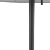 27" Black Metal Table Lamp With White Cone Shade - Homeroots - Flyclothing LLC