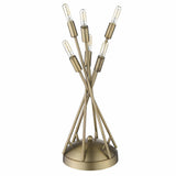 19" Brass Metal Six Light Novelty Table Lamp - Homeroots - Flyclothing LLC
