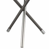 18" Black Metal Tripod Table Lamp With Nickel Globe Shade - Homeroots