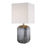 25" Blue and Gray Ceramic Table Lamp With White Square Shade - Homeroots - Flyclothing LLC