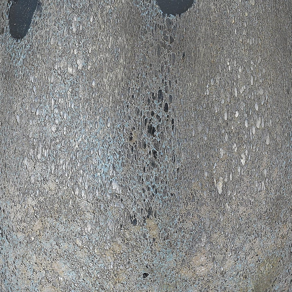 30" Teal Blue Concrete Table Lamp With Cream Empire Shade - Homeroots