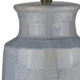 27" Gray Ceramic Table Lamp With White Empire Shade - Homeroots - Flyclothing LLC