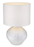26" White Ceramic Table Lamp With White Drum Shade - Homeroots - Flyclothing LLC