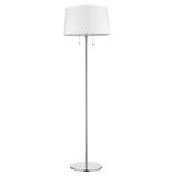 59" Chrome Traditional Shaped Floor Lamp With White Empire Shade - Homeroots - Flyclothing LLC