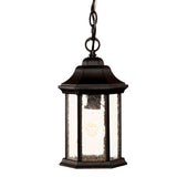 Antique Black Textured Glass Lantern Hanging Light - Homeroots - Flyclothing LLC