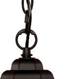 Antique Black Textured Glass Lantern Hanging Light - Homeroots - Flyclothing LLC