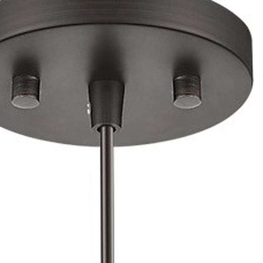 Bronze Pendant Hanging Light with Frosted Glass Shade - Homeroots - Flyclothing LLC