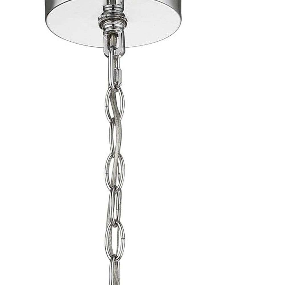Selene 6-Light Polished Chrome Pendant With Overlapping Frosted White Glass Discs Shade - Homeroots - Flyclothing LLC