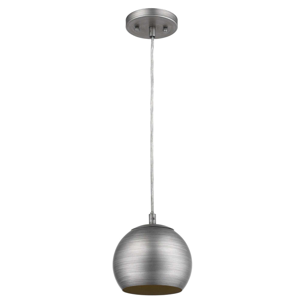 Light Gray and Gold Hanging Dome Light - Homeroots - Flyclothing LLC