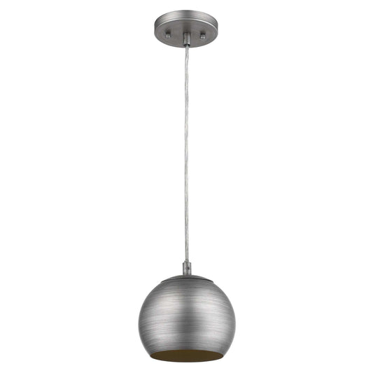 Light Gray and Gold Hanging Dome Light - Homeroots - Flyclothing LLC