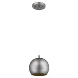 Light Gray and Gold Hanging Dome Light - Homeroots - Flyclothing LLC