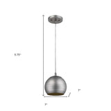 Light Gray and Gold Hanging Dome Light - Homeroots - Flyclothing LLC