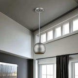Light Gray and Gold Hanging Dome Light - Homeroots - Flyclothing LLC