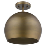 Latitude 1-Light Hand Painted Antique Gold Pendant With Gold Interior Shade - Homeroots - Flyclothing LLC