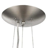 Shanghai 1-Light Brushed Nickel Pendant With Sheer Pearl Ribbon Shade - Homeroots - Flyclothing LLC