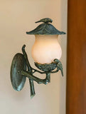 Vintage Black and Gold Bird Detail Lantern Wall Light - Homeroots - Flyclothing LLC