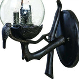 Avian 3-Light Black Coral Wall Light With Seeded Glass - Homeroots - Flyclothing LLC