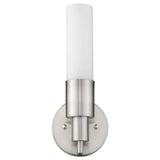 Silver Narrow Wall Light with Frosted Glass Shade - Homeroots - Flyclothing LLC