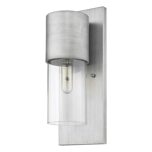 Contemporary Brushed Silver and Glass Wall Light - Homeroots - Flyclothing LLC