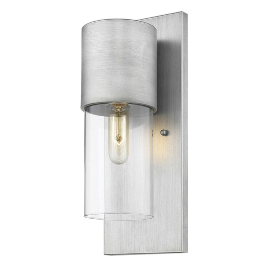 Contemporary Brushed Silver and Glass Wall Light - Homeroots - Flyclothing LLC