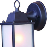 Matte Black Hanging Frosted Glass Lantern Wall Light - Homeroots - Flyclothing LLC