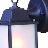 Matte Black Hanging Frosted Glass Lantern Wall Light - Homeroots - Flyclothing LLC
