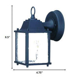 Matte Black Hanging Waterfall Glass Lantern Wall Light - Homeroots - Flyclothing LLC