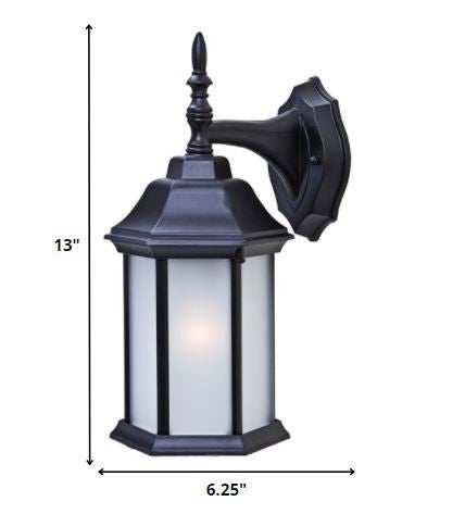 Matte Black Frosted Glass Swing Arm Wall Light - Homeroots - Flyclothing LLC
