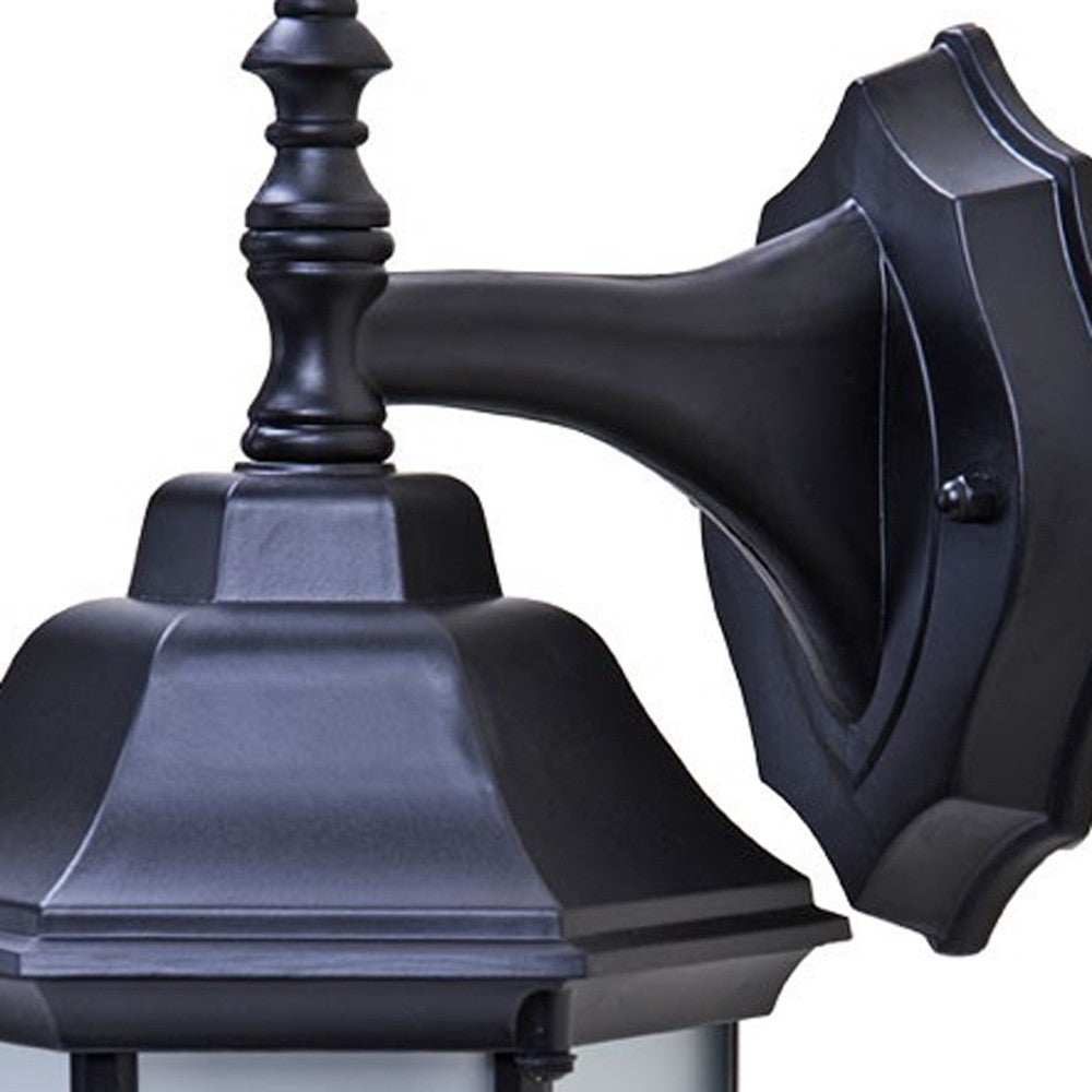 Matte Black Frosted Glass Swing Arm Wall Light - Homeroots - Flyclothing LLC