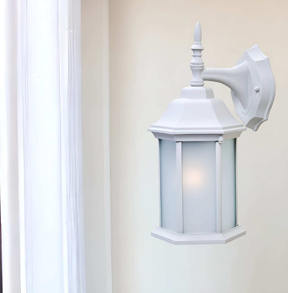 White Frosted Glass Swing Arm Wall Light - Homeroots - Flyclothing LLC