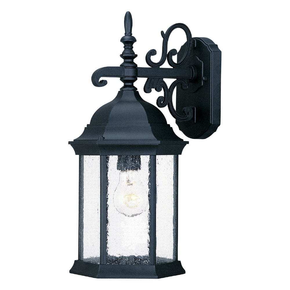 Petite Matte Black Domed Hanging Lantern Wall Light - Homeroots - Flyclothing LLC