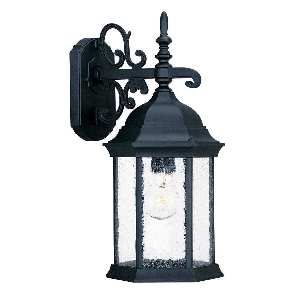 Petite Matte Black Domed Hanging Lantern Wall Light - Homeroots - Flyclothing LLC